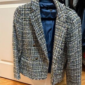 Ann Taylor Multicolor Tweed Blazer